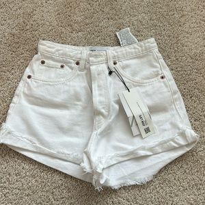 Brand new Zara white jean shorts